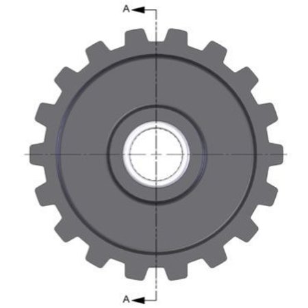 BREWER MACHINE AND GEAR Timing Pulley Idler, XL, 24 Grooves, Needle Bearing, 1/2" Bore 24XL05-F